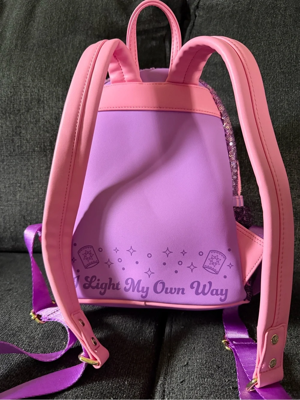 HARD TO FIND Loungefly Disney Rapunzel Sequin Backpack
